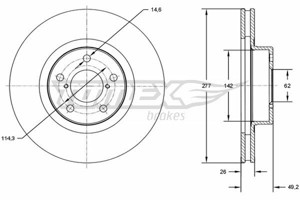 Brzdový kotouč TOMEX Brakes